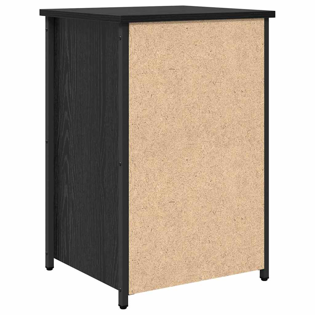 Natskab 2 pcs Sort eg 40 x 36 x 60 cm Solid genbrugs træ