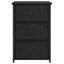 Natskab 2 pcs Sort eg 40 x 36 x 60 cm Solid genbrugs træ