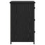 Natskab 2 pcs Sort eg 40 x 36 x 60 cm Solid genbrugs træ