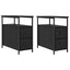 Natskab 2 pcs Sort eg 30 x 60 x 60 cm Konstrueret træ