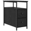 Natskab 2 pcs Sort eg 30 x 60 x 60 cm Konstrueret træ