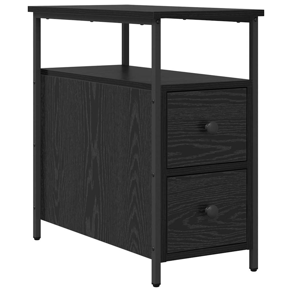 Natskab 2 pcs Sort eg 30 x 60 x 60 cm Konstrueret træ