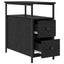 Natskab 2 pcs Sort eg 30 x 60 x 60 cm Konstrueret træ
