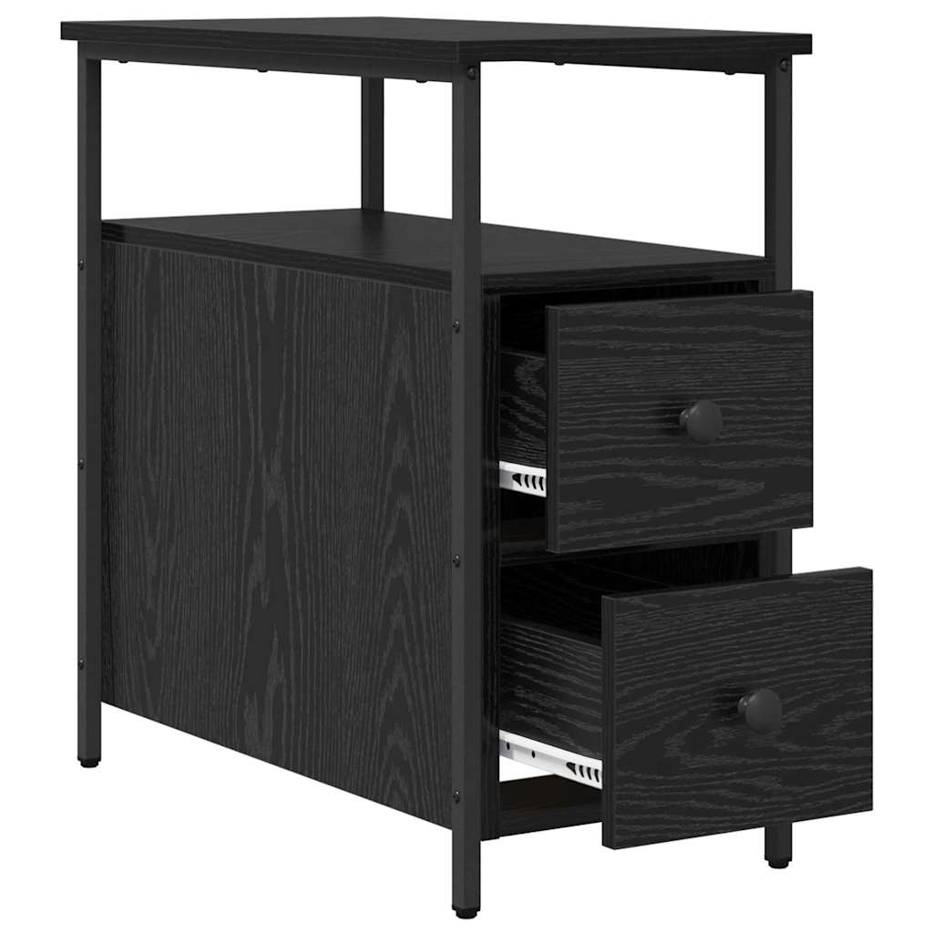 Natskab 2 pcs Sort eg 30 x 60 x 60 cm Konstrueret træ