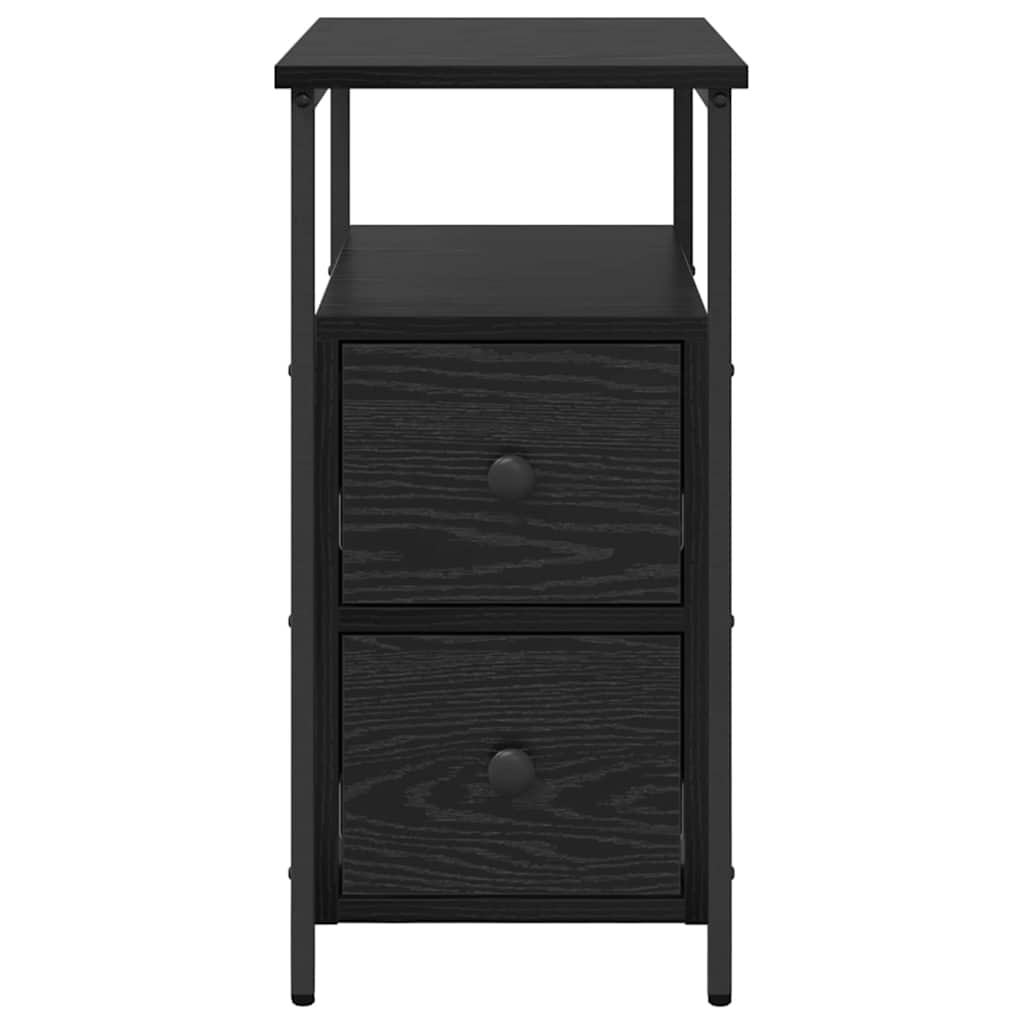 Natskab 2 pcs Sort eg 30 x 60 x 60 cm Konstrueret træ