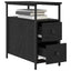 Natskab 2 pcs Sort eg 30 x 60 x 60 cm Konstrueret træ