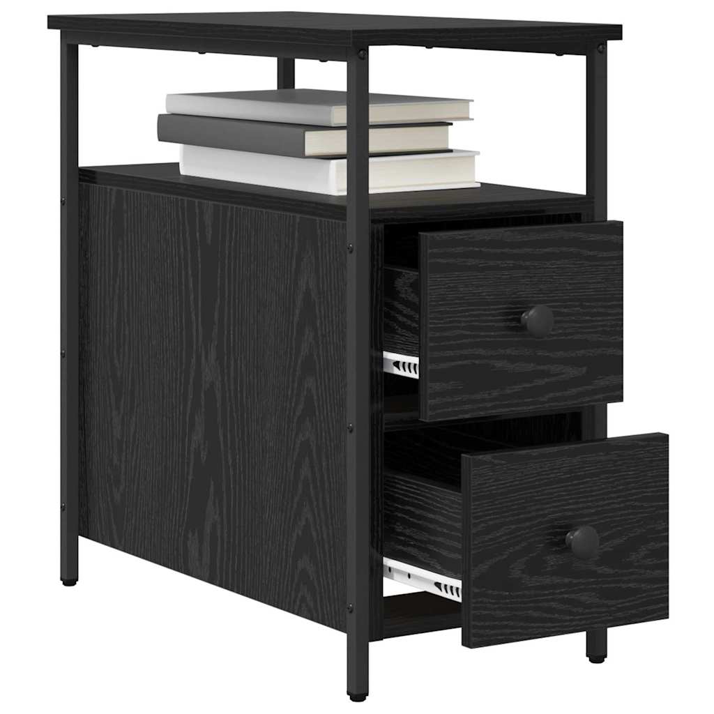 Natskab 2 pcs Sort eg 30 x 60 x 60 cm Konstrueret træ