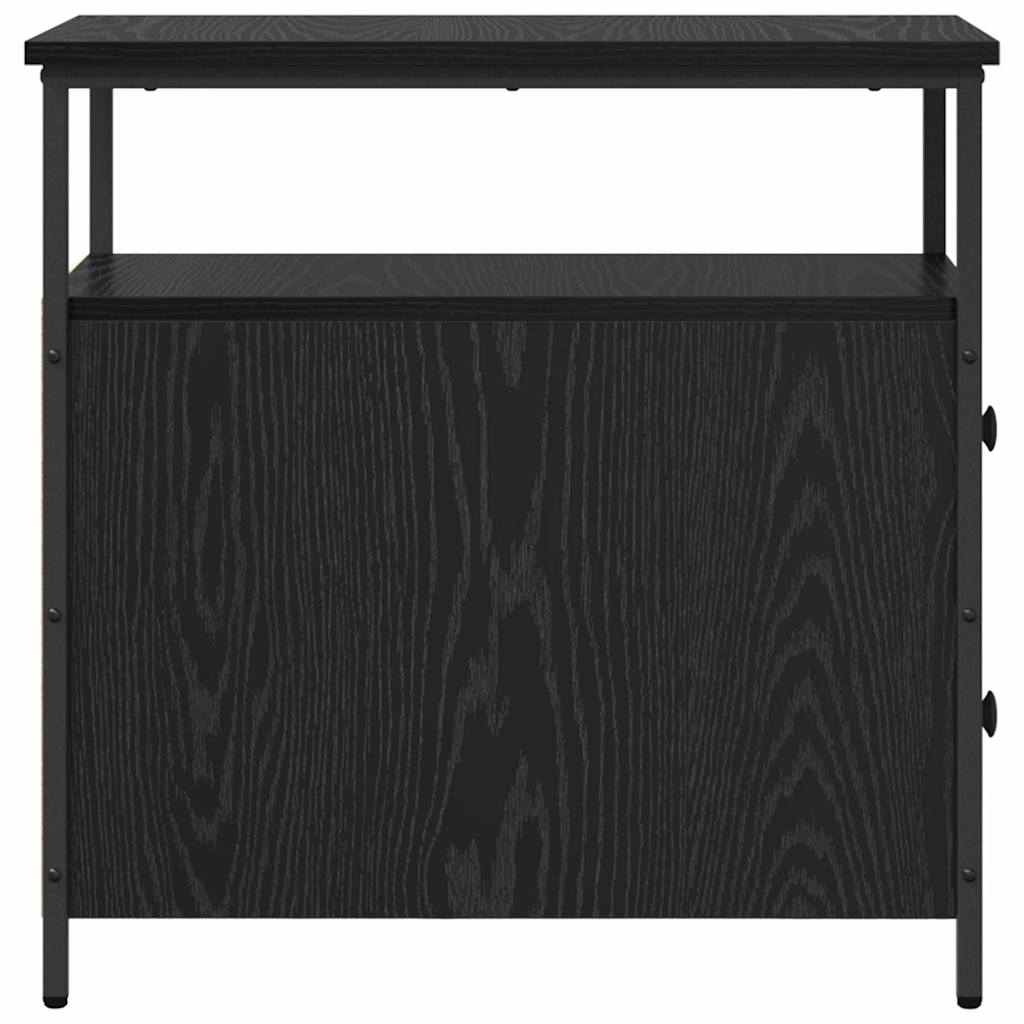 Natskab 2 pcs Sort eg 30 x 60 x 60 cm Konstrueret træ