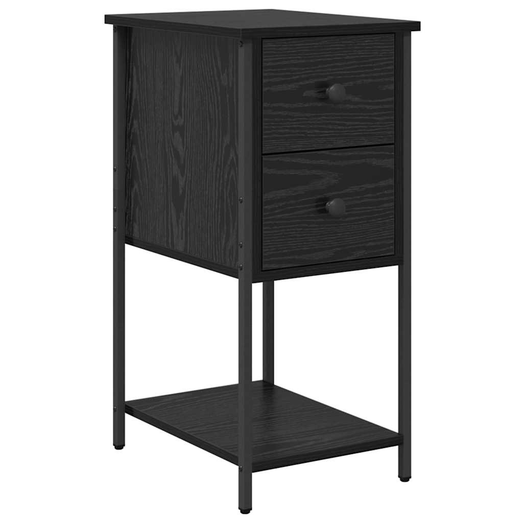Natskab med skuffe Sort eg 32 x 42 x 70 cm Konstrueret træ