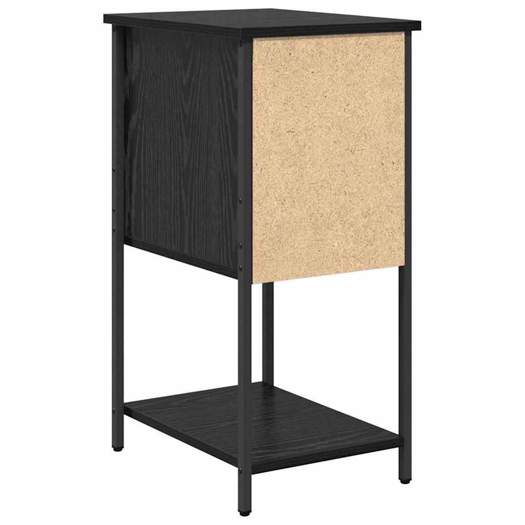 Natskab med skuffe Sort eg 32 x 42 x 70 cm Konstrueret træ