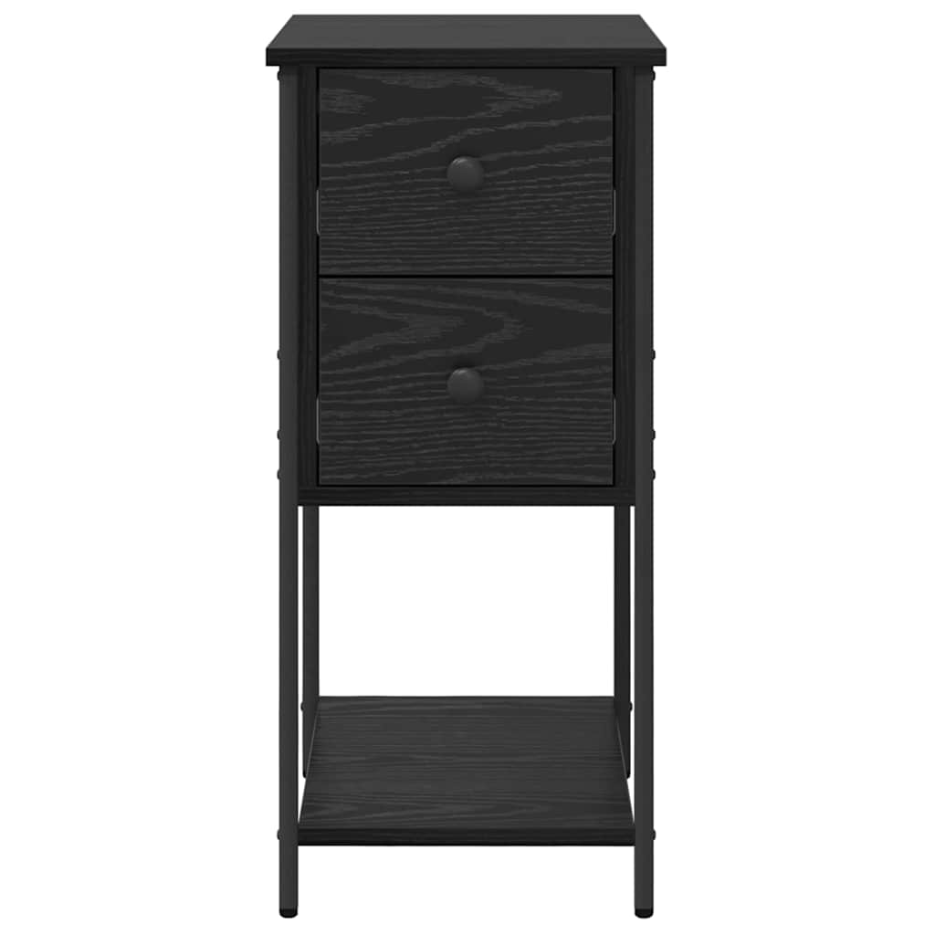 Natskab 2 pcs Sort eg 32 x 42 x 70 cm Konstrueret træ