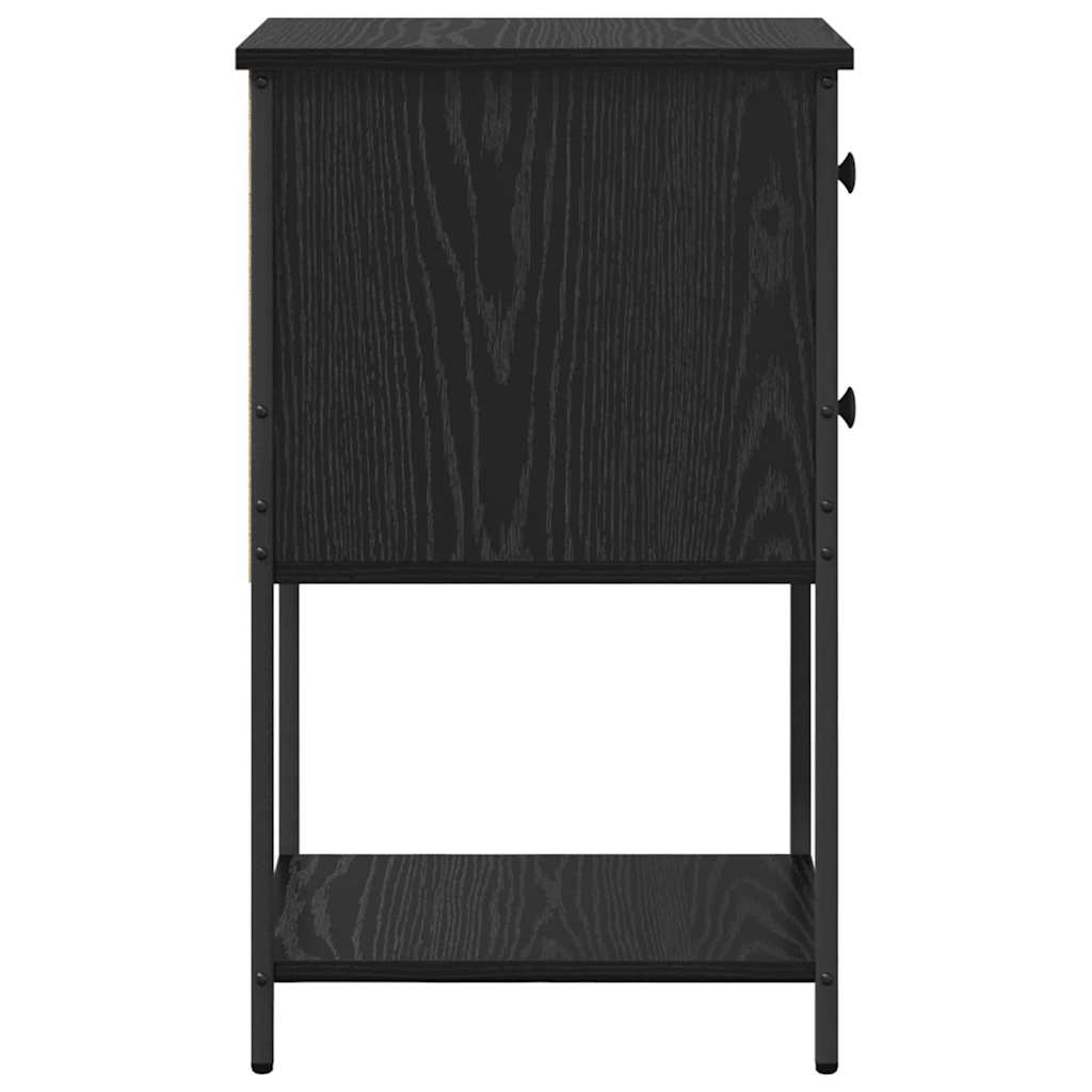 Natskab 2 pcs Sort eg 32 x 42 x 70 cm Konstrueret træ