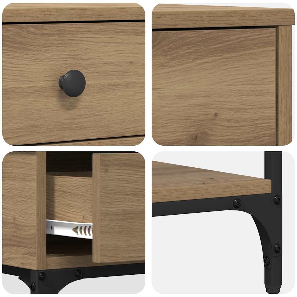 Konsolbord artisan eg 75 x 34,5 x 75 cm Konstrueret træ
