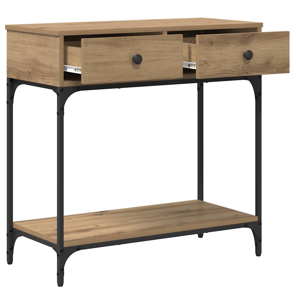 Konsolbord artisan eg 75 x 34,5 x 75 cm Konstrueret træ