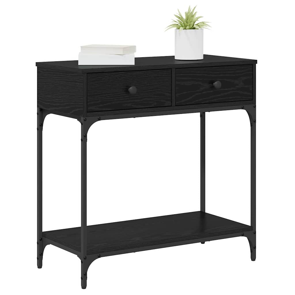 Konsolbord Sort eg 75 x 34,5 x 75 cm Konstrueret træ