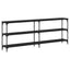 Konsolbord Sort eg 200 x 29 x 75 cm Samlet træ og metal