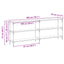 Konsolbord Sort eg 200 x 29 x 75 cm Samlet træ og metal