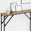 Konsolbord artisan eg 180 x 23 x 75 cm Laminat træ og metal