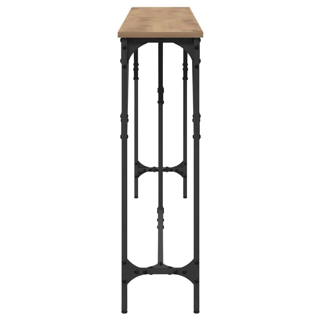 Konsolbord artisan eg 180 x 23 x 75 cm Laminat træ og metal