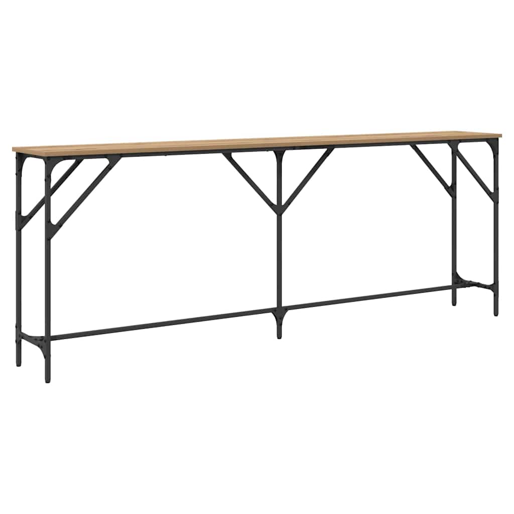 Konsolbord artisan eg 200 x 29 x 75 cm Laminat træ og metal