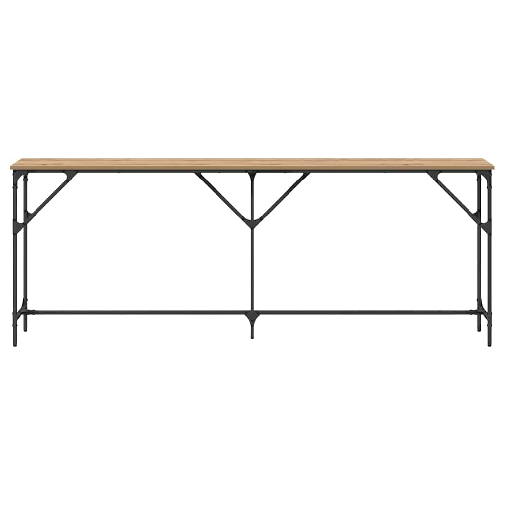 Konsolbord artisan eg 200 x 29 x 75 cm Laminat træ og metal