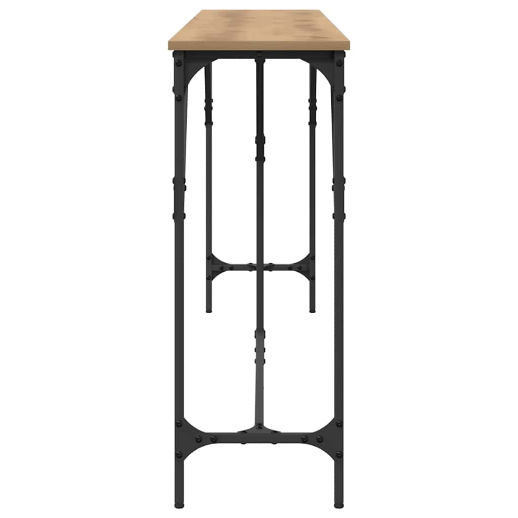 Konsolbord artisan eg 200 x 29 x 75 cm Laminat træ og metal