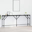Konsolbord Sort eg 200 x 29 x 75 cm Laminat træ og metal