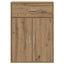 Sideboard Artisan Egetræ 60 x 30 x 84 cm Konstrueret træ
