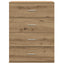Sideboard Artisan Egetræ 60 x 39 x 80 cm Konstrueret træ