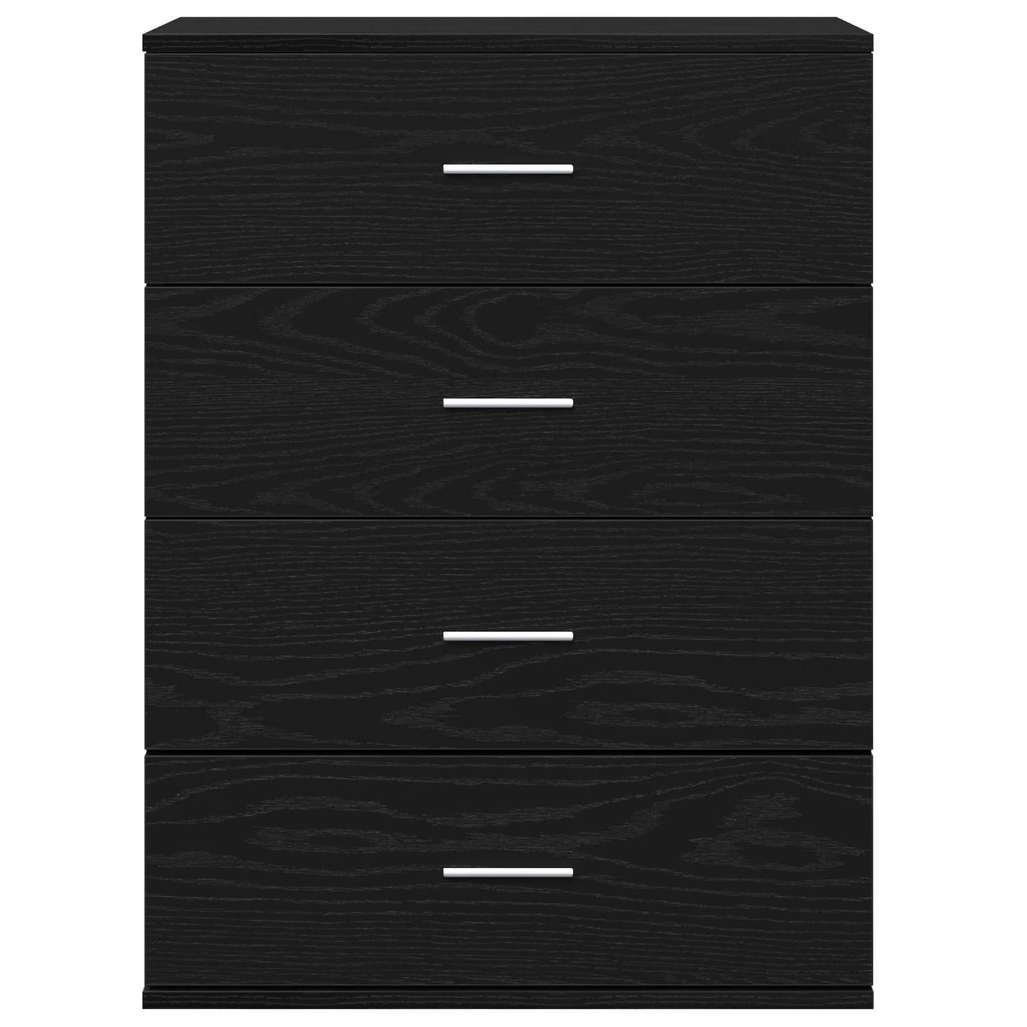 Sideboard med skuffe Sort eg 60 x 39 x 80 cm Konstrueret træ
