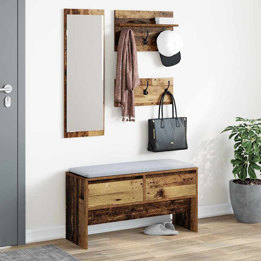 Entremøbelsæt Gammelt træ 90 x 31 x 46,5 cm Konstrueret træ