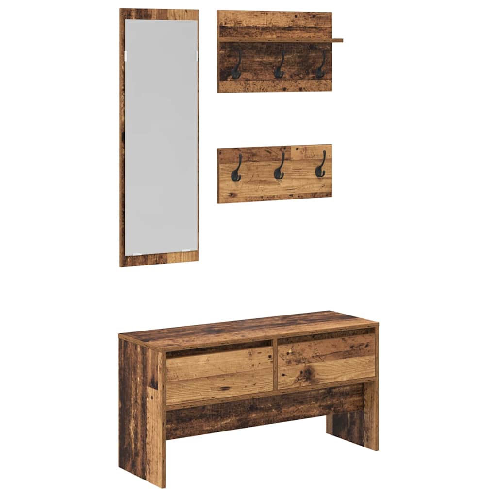 Entremøbelsæt Gammelt træ 90 x 31 x 46,5 cm Konstrueret træ