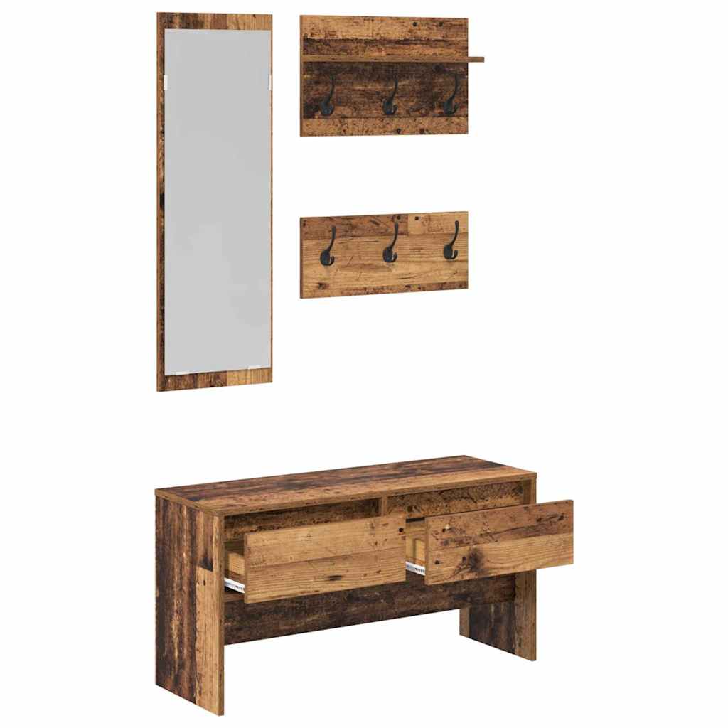 Entremøbelsæt Gammelt træ 90 x 31 x 46,5 cm Konstrueret træ