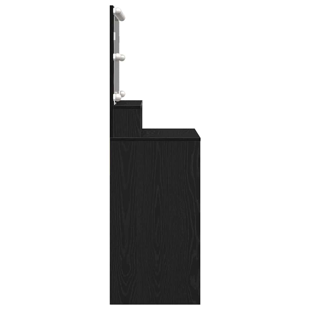 Klædeskab med skuffe Sort eg 80 x 41 x 134,5 cm Konstrueret træ
