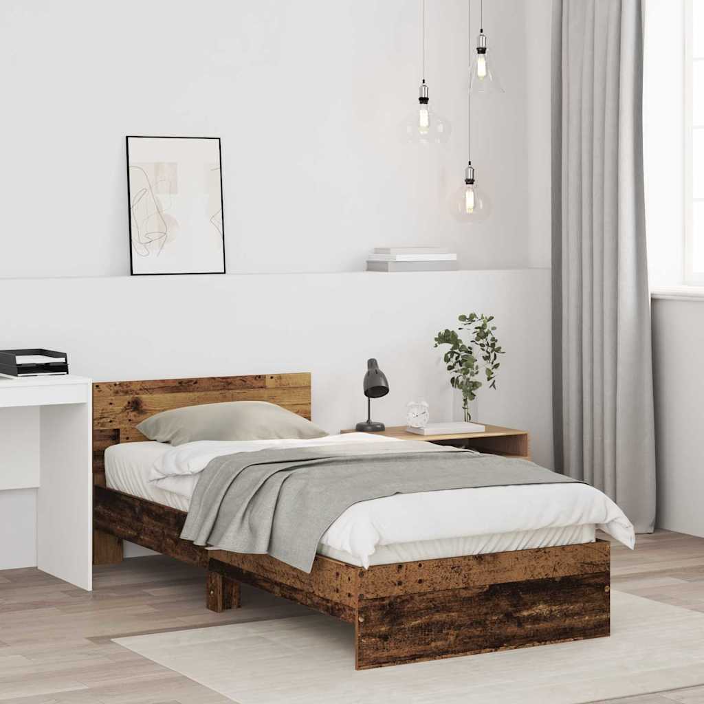 Sengestel Gammelt træ 90 x 200 cm Konstrueret træ
