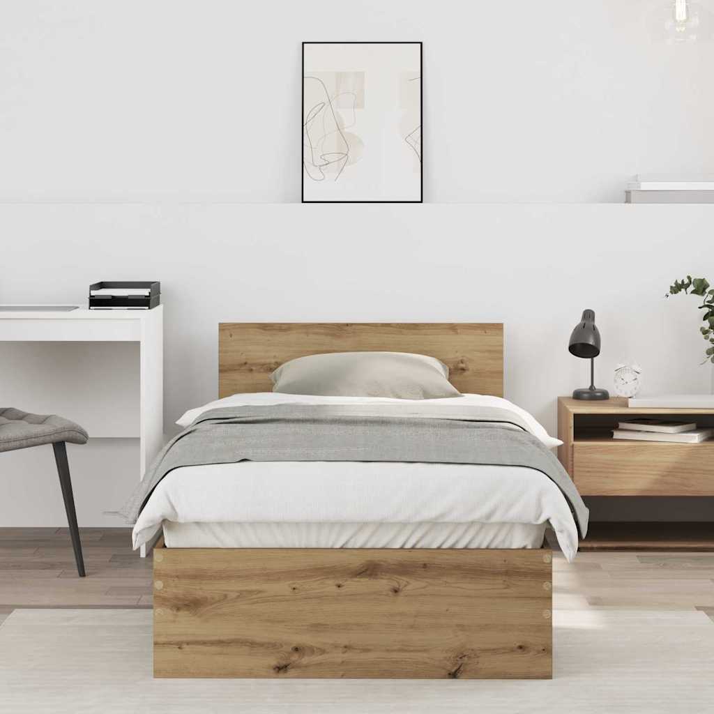 Sengestel Artisan Egetræ 90 x 190 cm Konstrueret træ
