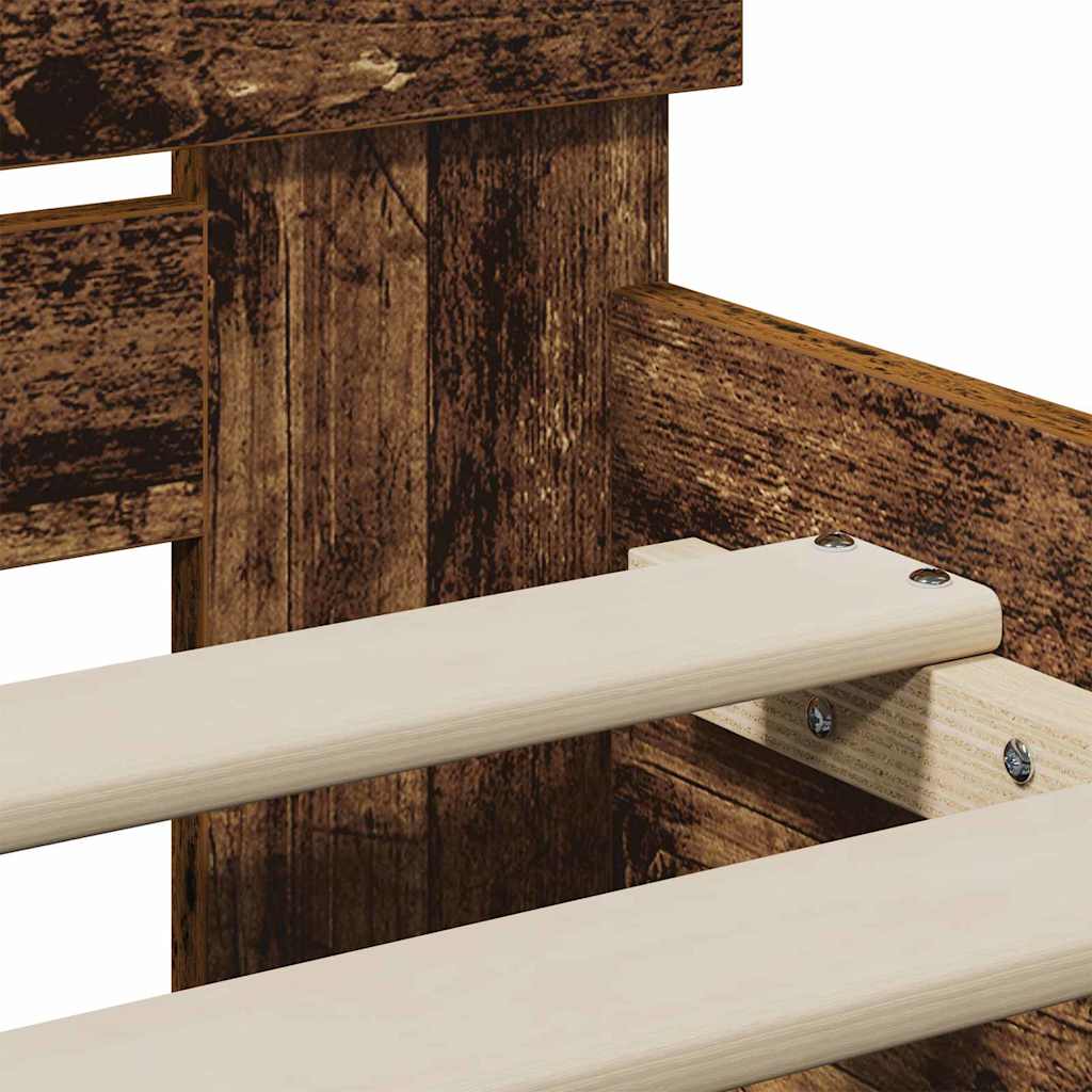 Sengestel Gammelt træ 75 x 190 cm Konstrueret træ