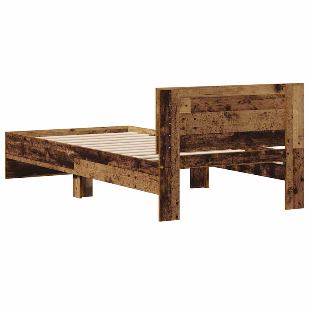 Sengestel Gammelt træ 75 x 190 cm Konstrueret træ