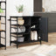 Køkkenvogn Sort eg 87.5 x 39 x 84.5 cm Konstrueret træ