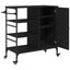 Køkkenvogn Sort eg 87.5 x 39 x 84.5 cm Konstrueret træ