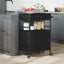 Køkkenvogn Sort eg 56 x 43 x 89,5 cm Konstrueret træ