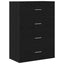 Sideboard med skuffe Sort eg 60 x 31 x 84 cm Konstrueret træ