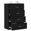 Sideboard med skuffe Sort eg 60 x 31 x 84 cm Konstrueret træ
