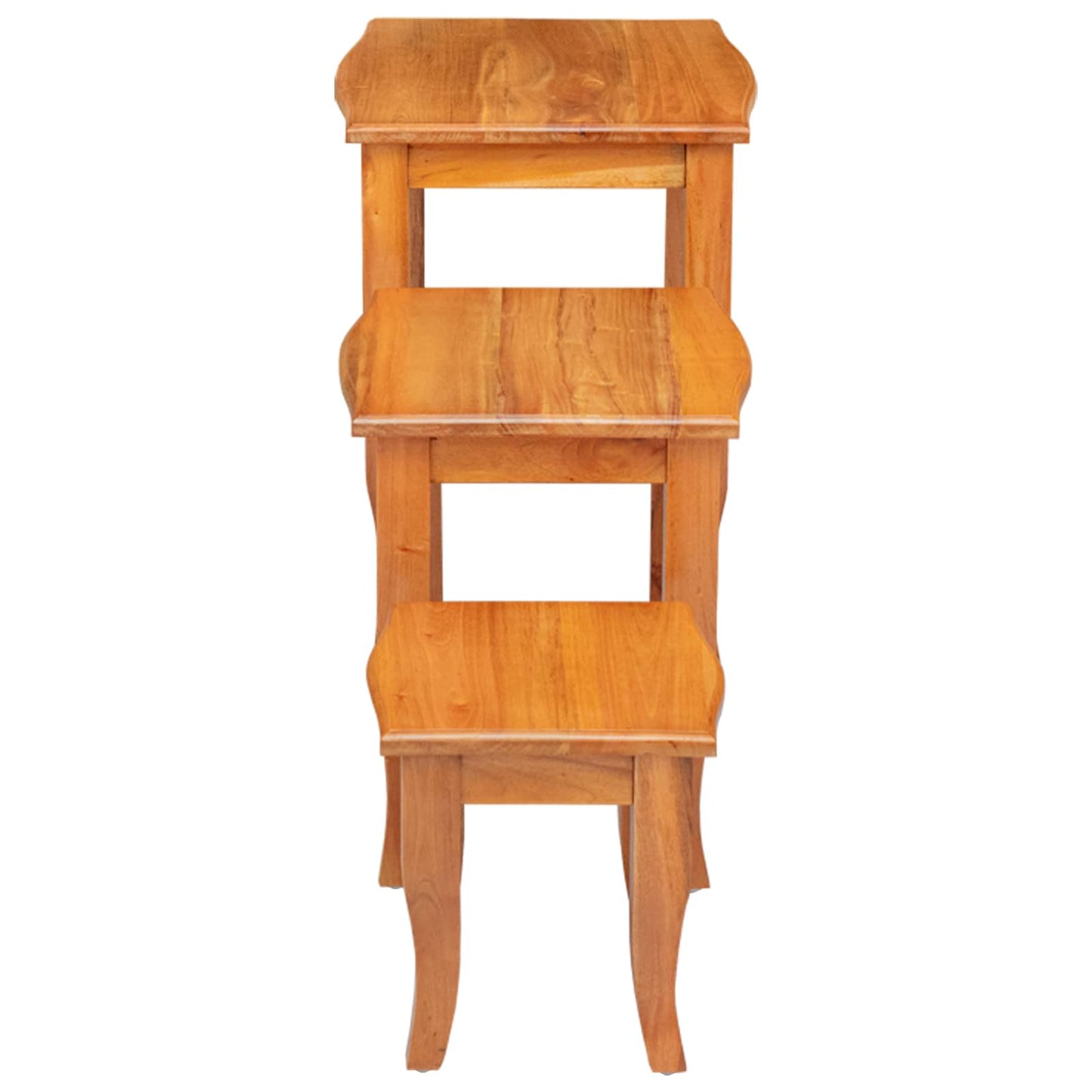 Nesting sideborde 3 pcs Naturfarvet Massiv Mahogni
