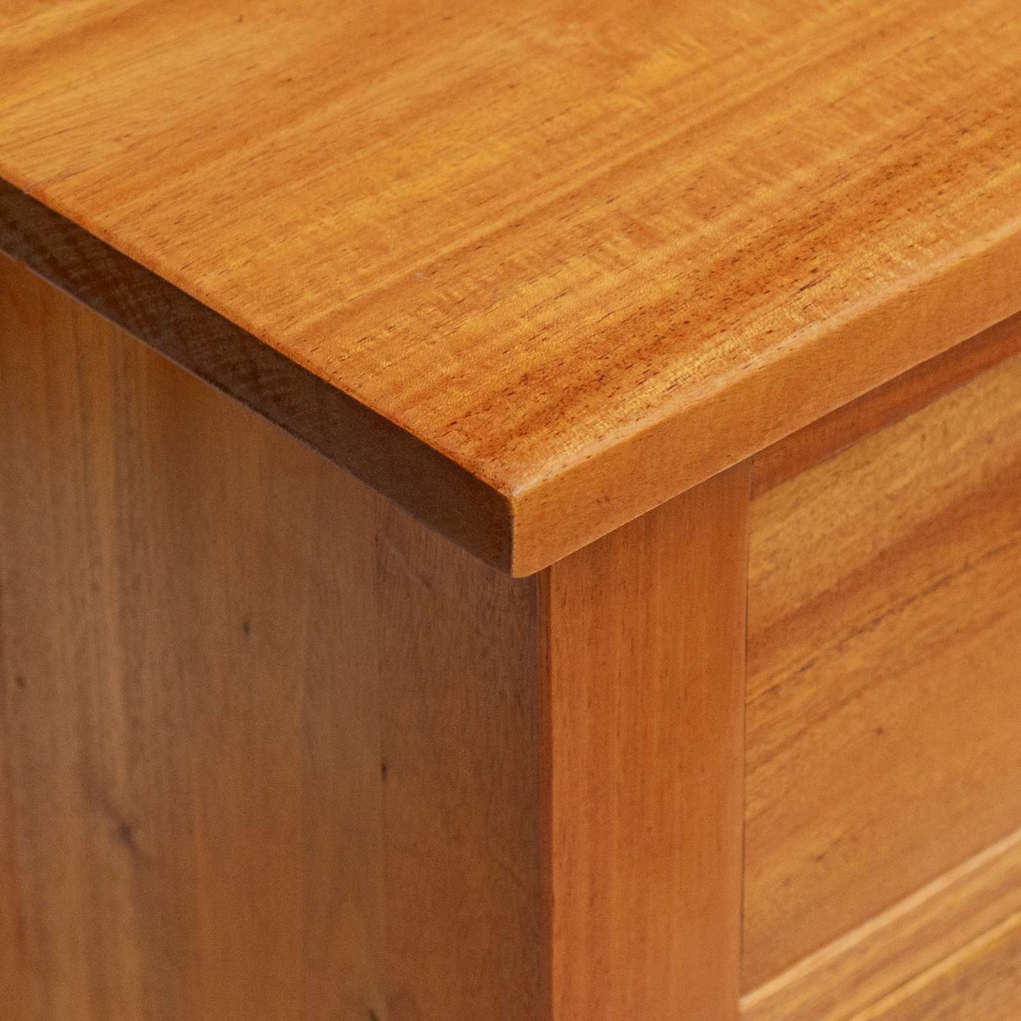 TV-skab med hylde Naturfarvet 100 x 40,5 x 46 cm Massiv Mahogni