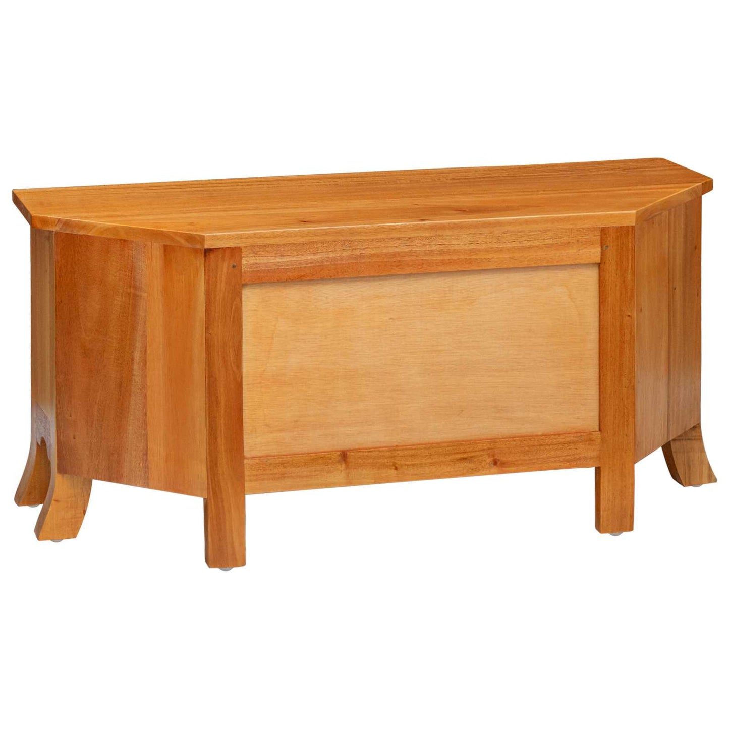 TV-skab med hylde Naturfarvet 100 x 40,5 x 46 cm Massiv Mahogni