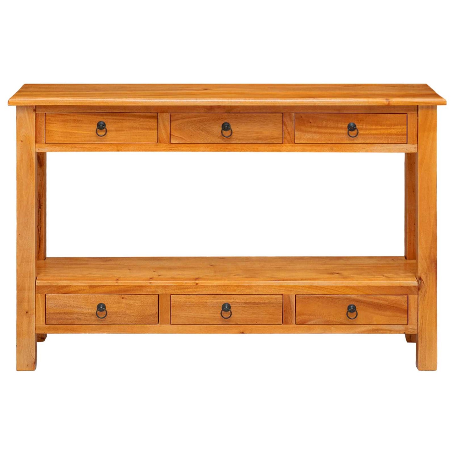 Konsolbord Naturfarvet 115 x 32 x 76 cm Massiv Mahogni