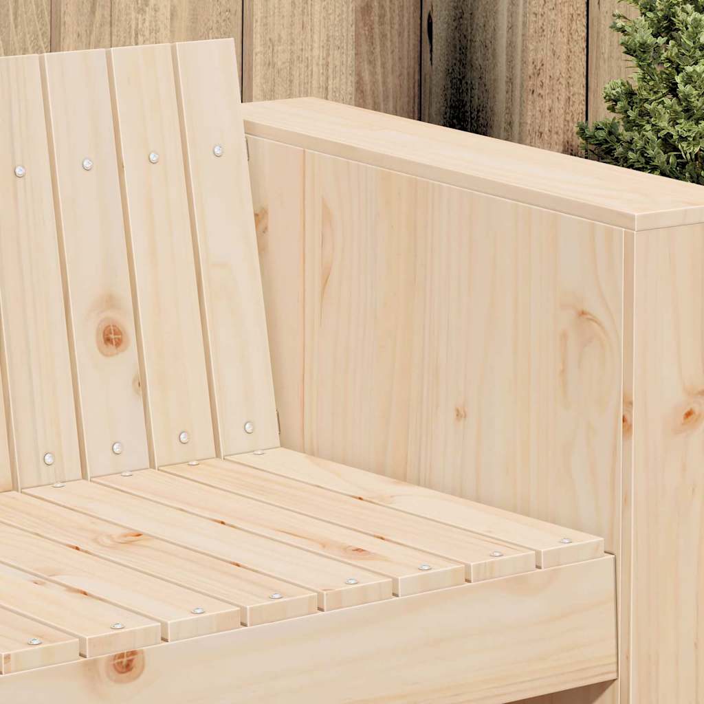 Havemøbelsofa Naturfarvet 134 x 60 x 62 cm Massiv fyrretræ
