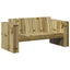 Havemøbelsofa Grøn 134 x 60 x 62 cm Massiv fyrretræ