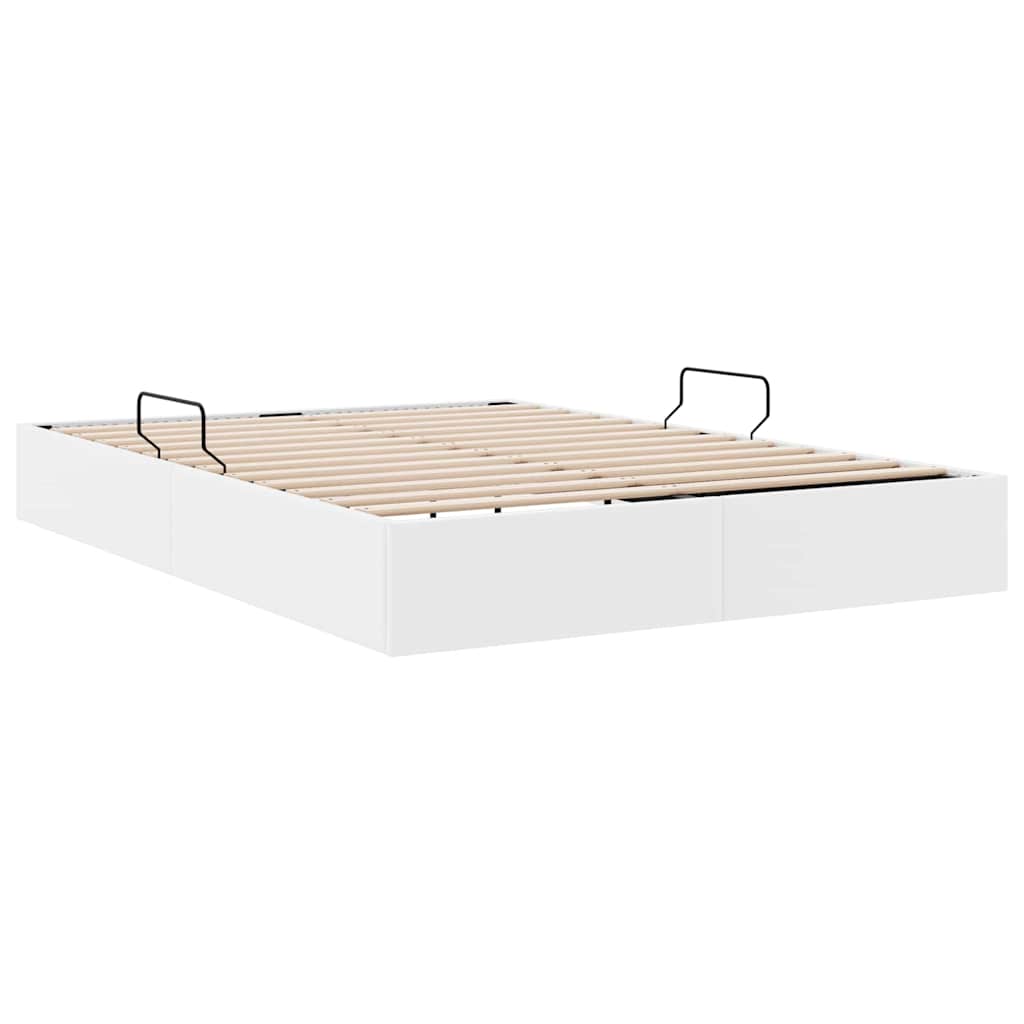 Opbevaringsseng med opbevaring Ren Hvid 137 x 190 cm Kunstlæder